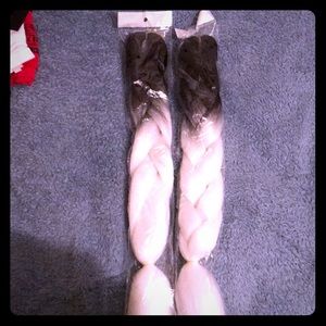 Black to grey braiding hair